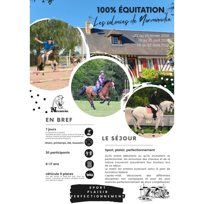 Colonie 100% équitation