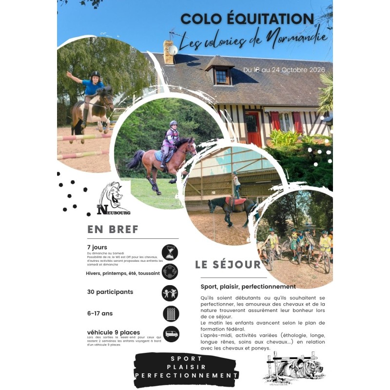 Colonie 100% équitation