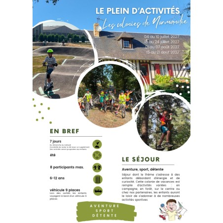 Colonie multi-activités pour les  enfants à la recherche de sensations