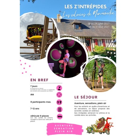 Colonie multi-activités pour les  enfants à la recherche de sensations